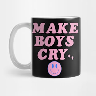 Make Boys Cry Pink Y2K Aesthetic Celebrity Quotes Simple Mug